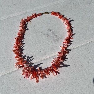 Vintage Branch Coral Necklace Twist Barrel Clasp